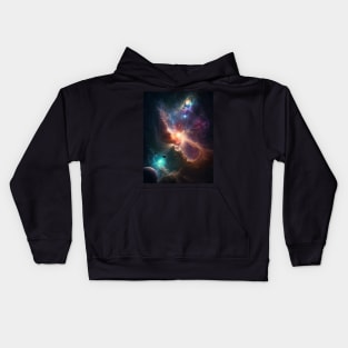 Cosmic Space Nebula Starfield Kids Hoodie